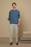 SPACE BLUE LINEN SHIRT
