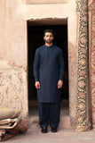 Navy Blue Egyptian Cotton Shalwar Kameez