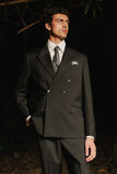 Onyx Black Double Breasted Suit