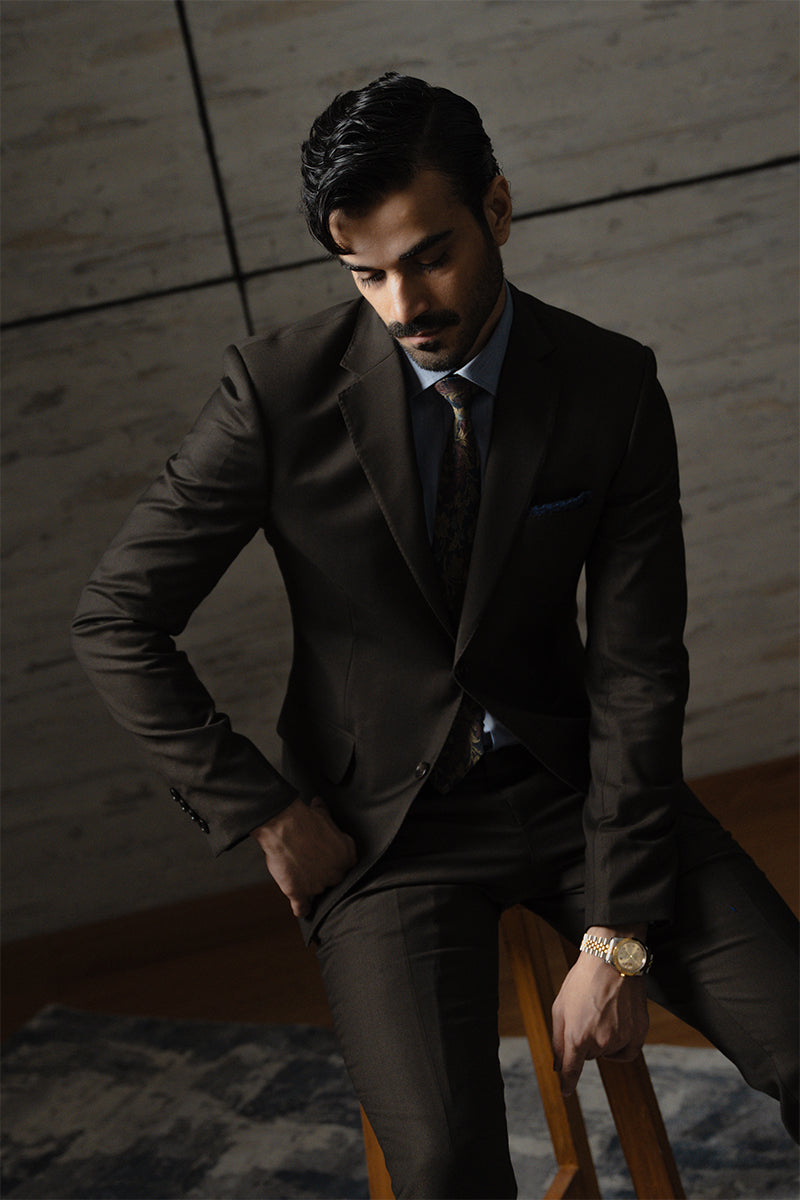 Formal Men Elegant Coffee Brown Suit at Rs 6999 in Noida | ID: 25914269573